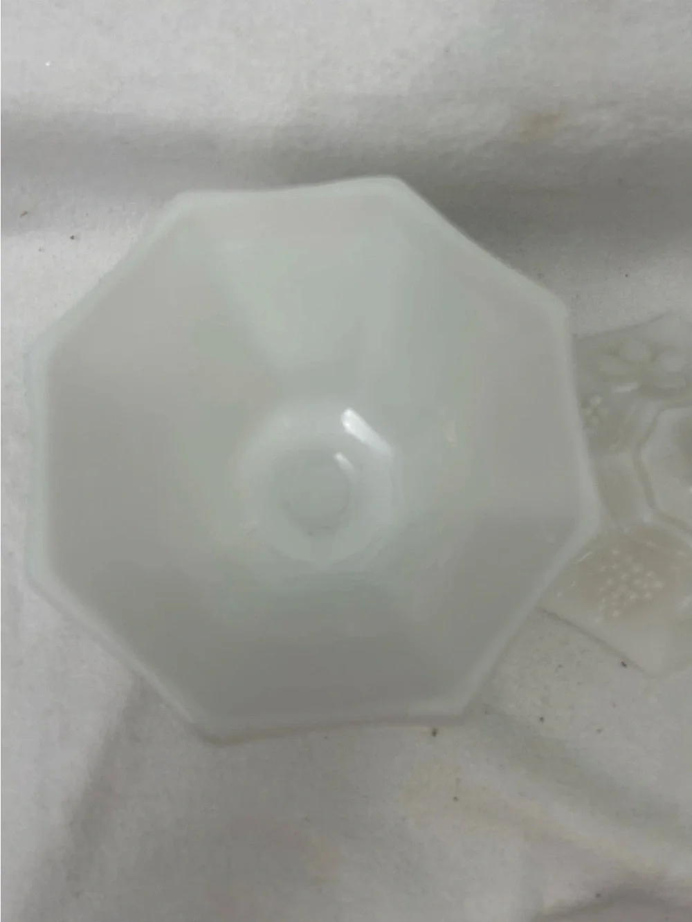 White Milk Glass Clovered Candy Dish - Classic Home Accent
